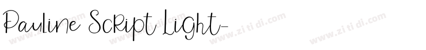 Pauline Script Light字体转换